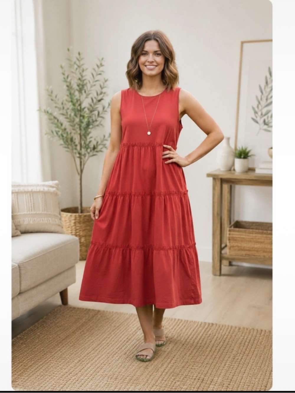 J. CREW Tiered Sleeveless Poplin Dress